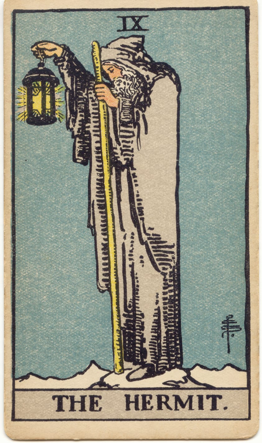 The Hermit, upright