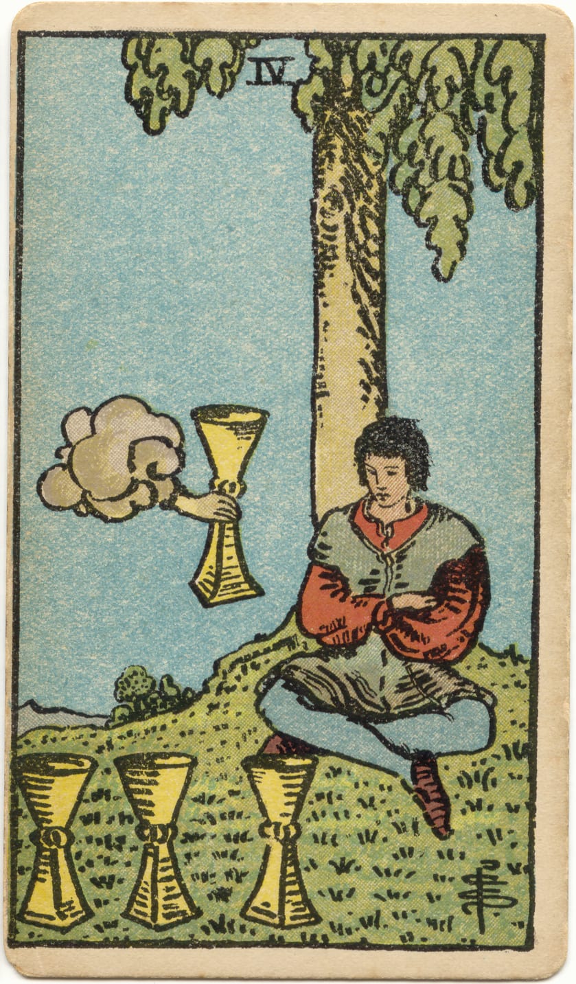 Four of Cups, upright