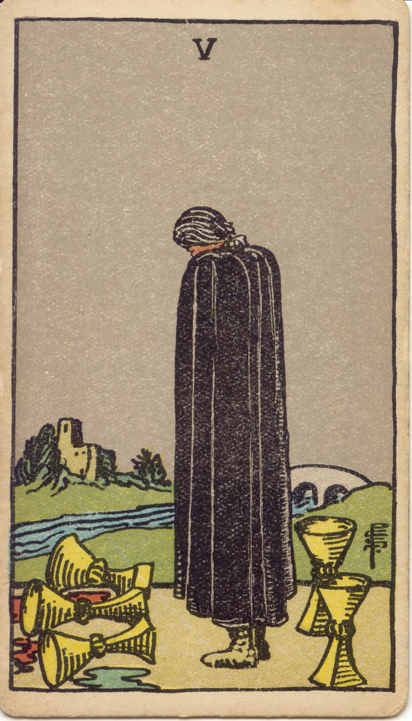 Five of Cups, upright