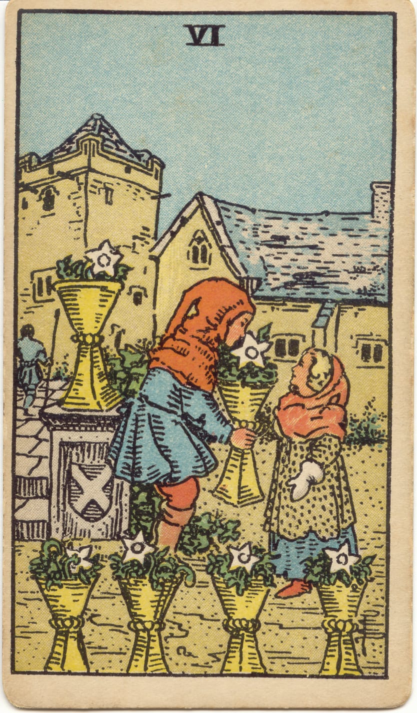 Six of Cups, upright