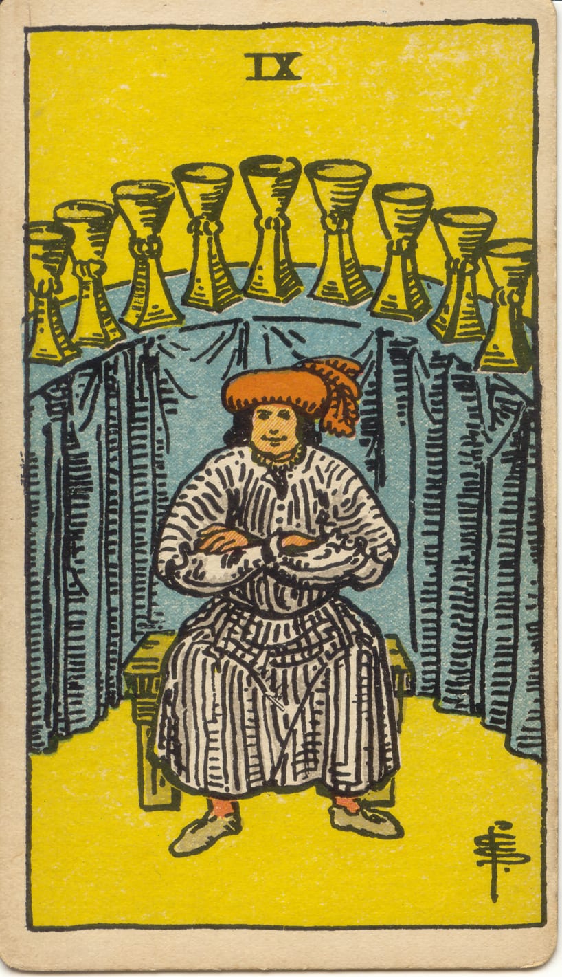 Nine of Cups, upright