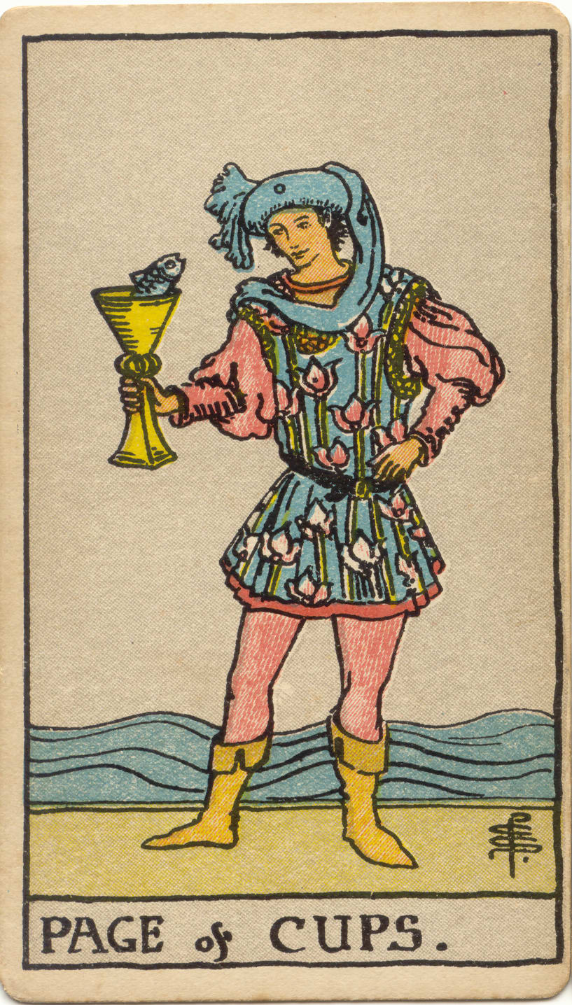 Page of Cups, upright