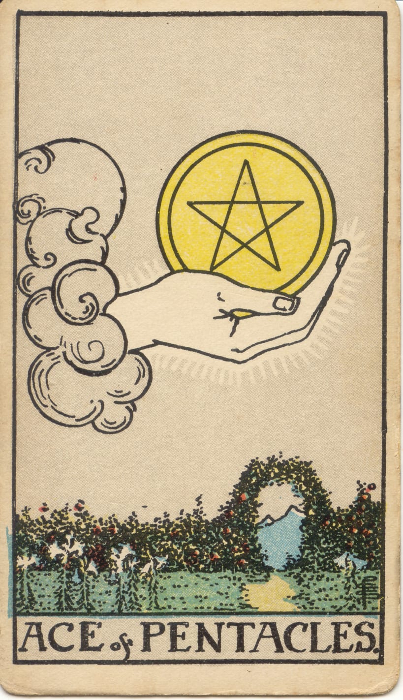 Ace of Pentacles, upright