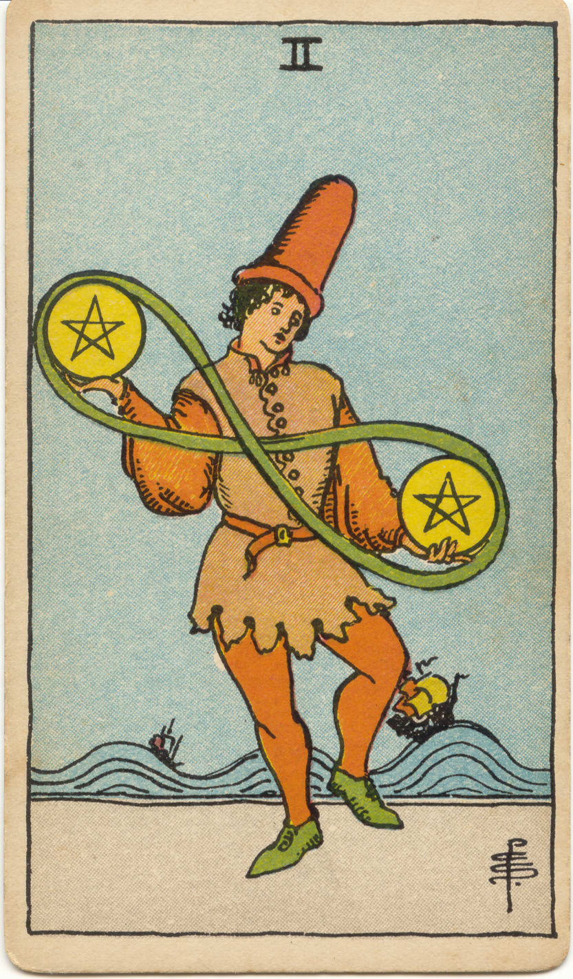 Two of Pentacles, upright