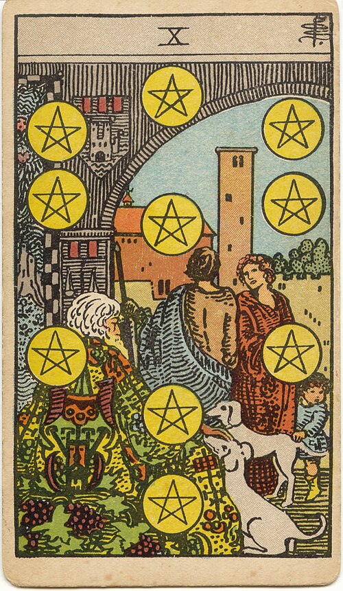 Ten of Pentacles, upright