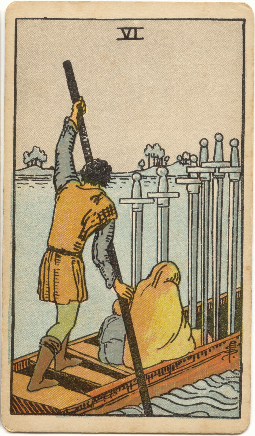 Six of Swords, upright