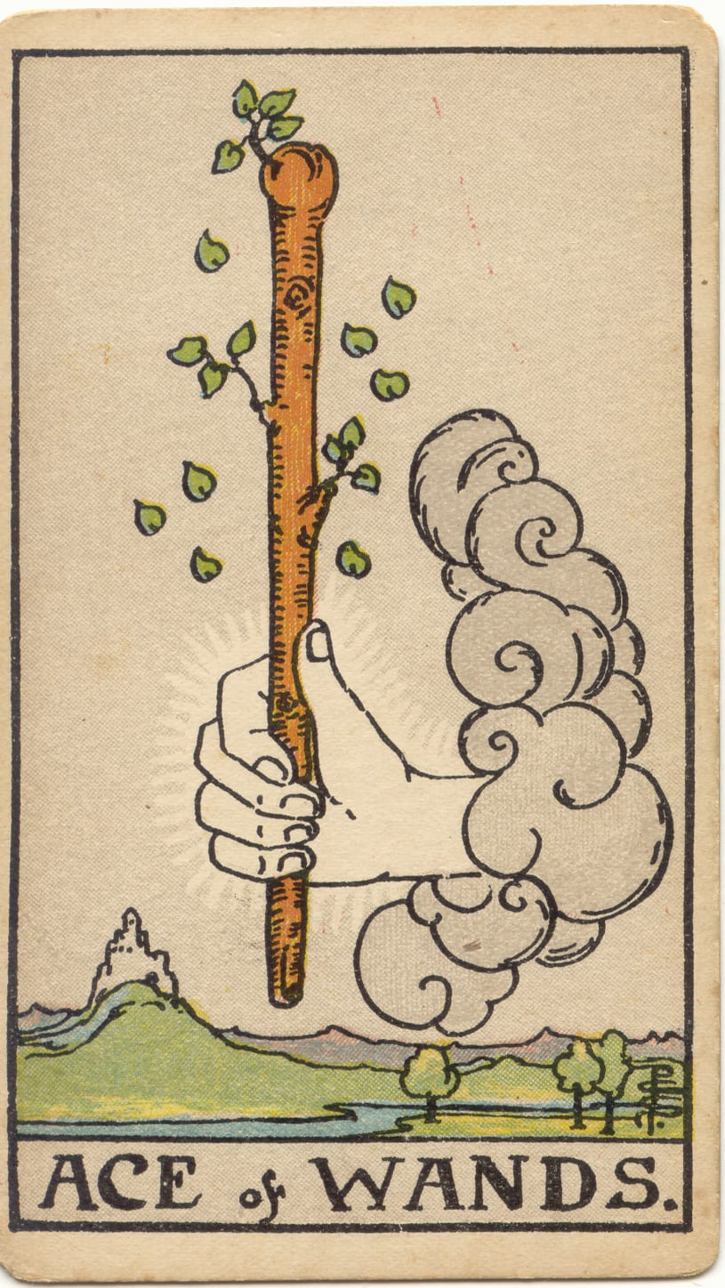 Ace of Wands, upright
