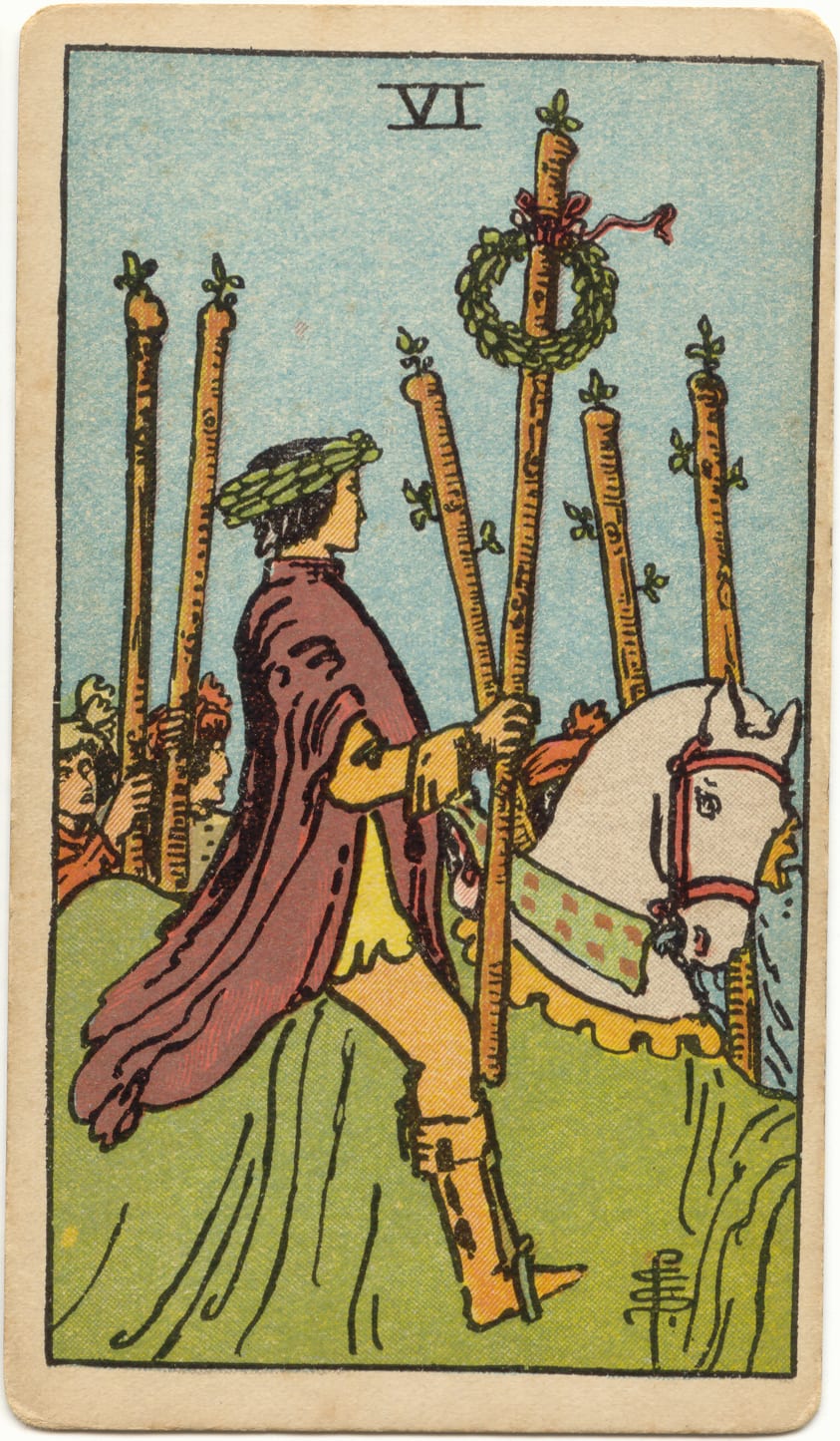 Six of Wands, upright