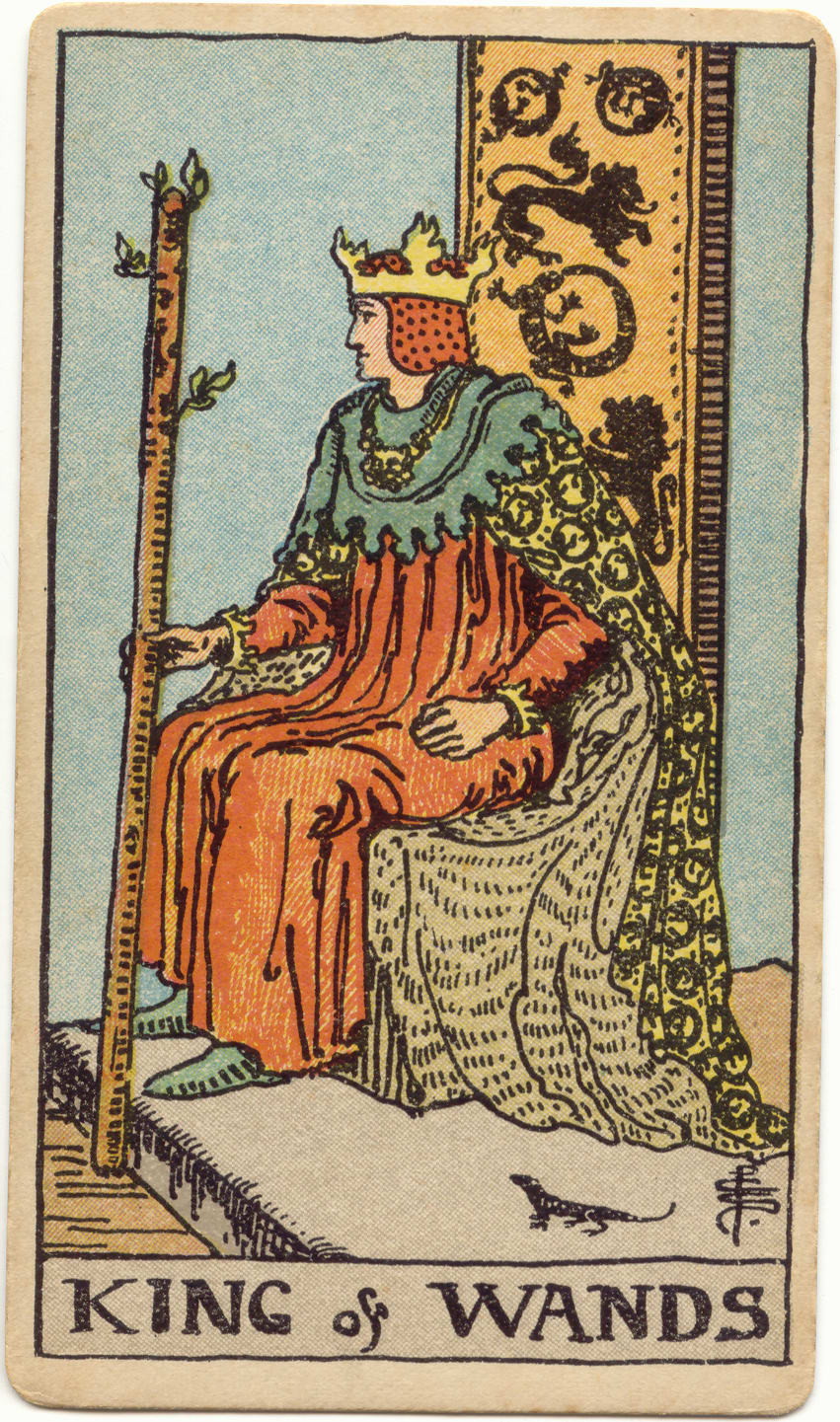 King of Wands, upright